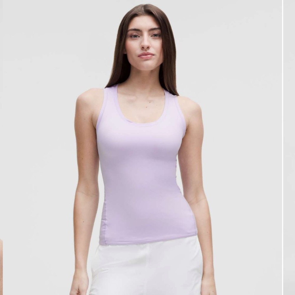 NWT Lululemon Wundermost Scoop Neck Tank Top in Lavender Frost **Flawed**